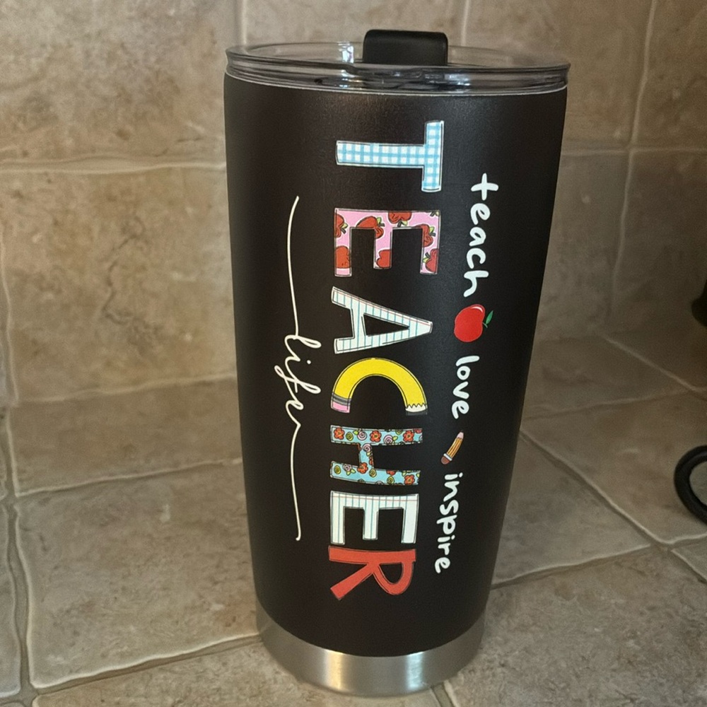 NWT Nazenti 20 oz. Stainless Steel Teacher Tumbler